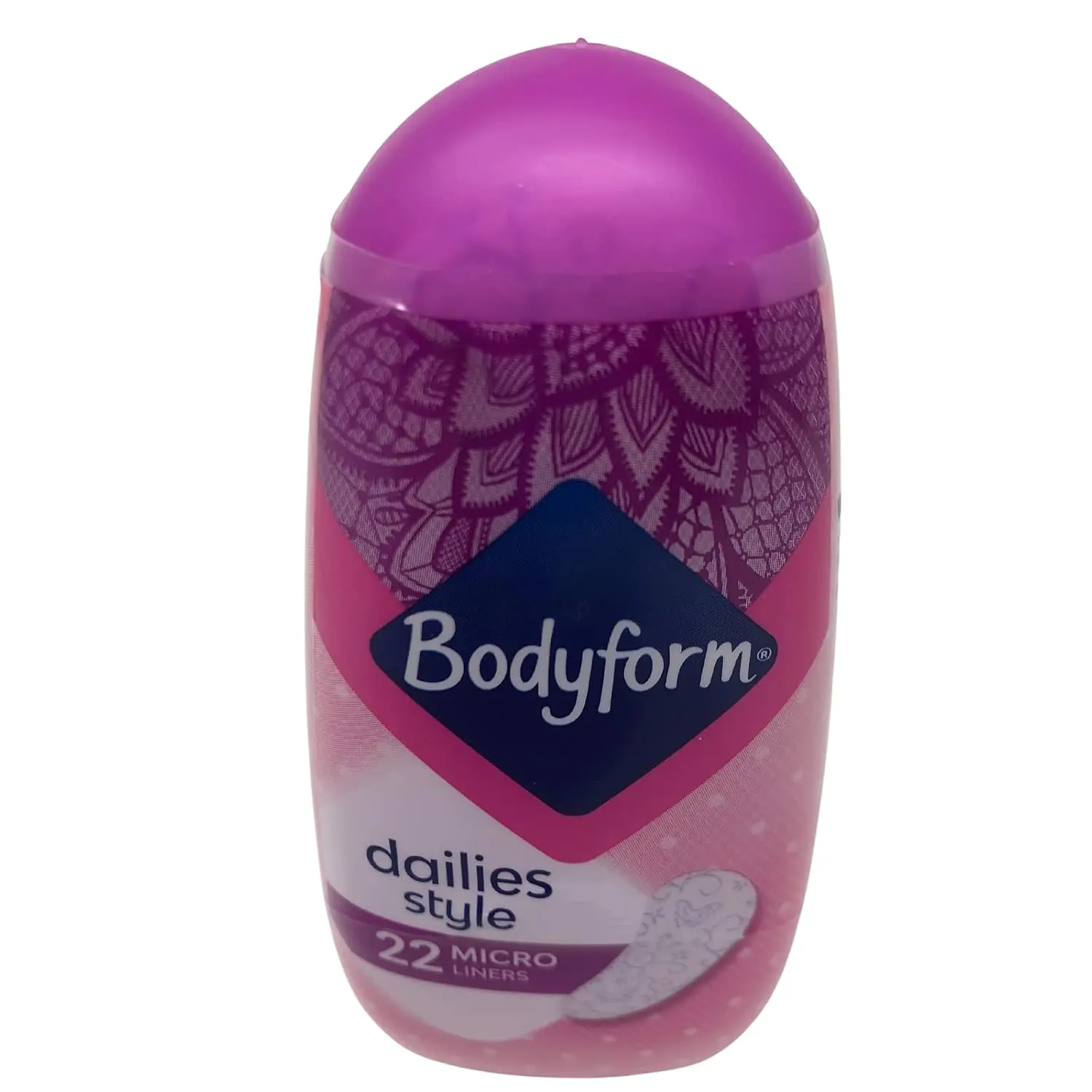 A multipack of Bodyform Dailies Style panty liners containing 4 packs with 22 discreet liners in each, totaling 88 panty liners for women.