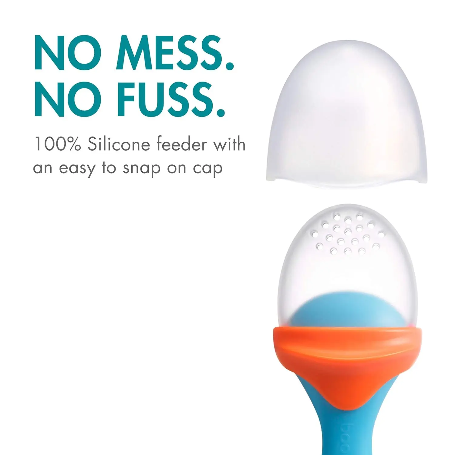 The Boon Pulp baby feeder allows infants and toddlers to safely self-feed on fruits and vegetables while providing soothing teething relief.