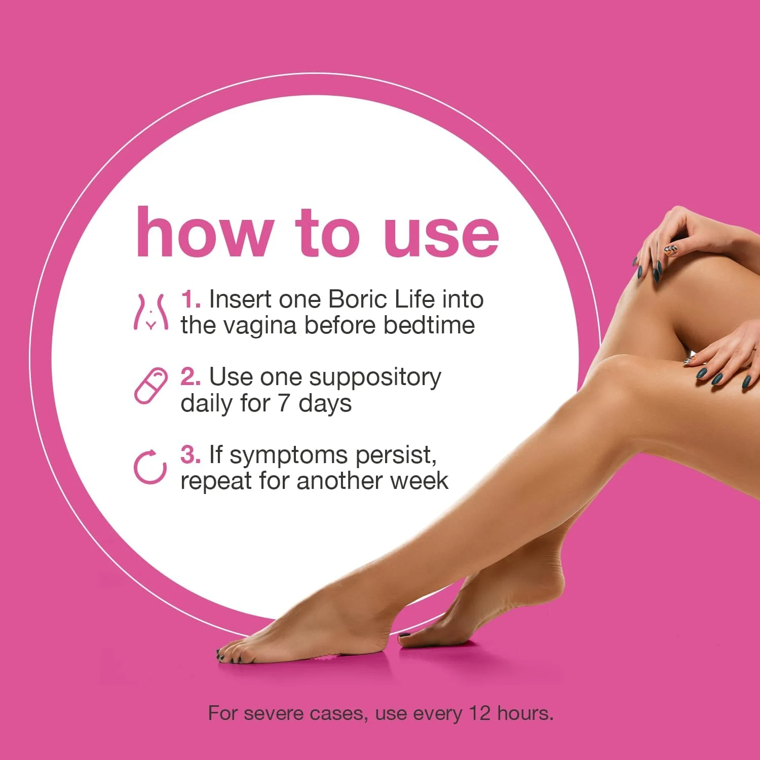 Boric Acid Suppositories - 600mg - 30 Count - NutraBlast - Image 4