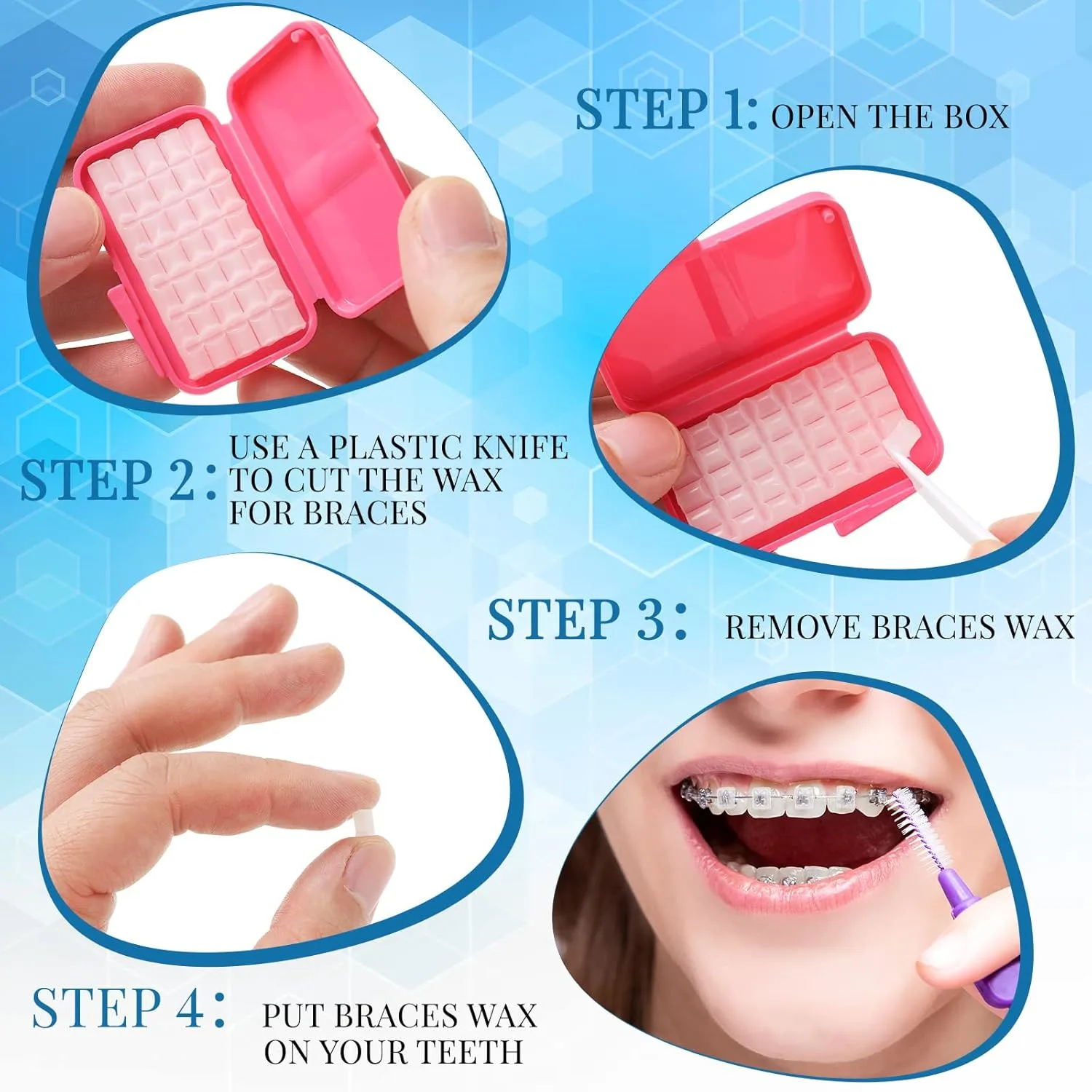 Braces Wax 24 Pack Orthodontic Wax Variety - Image 3