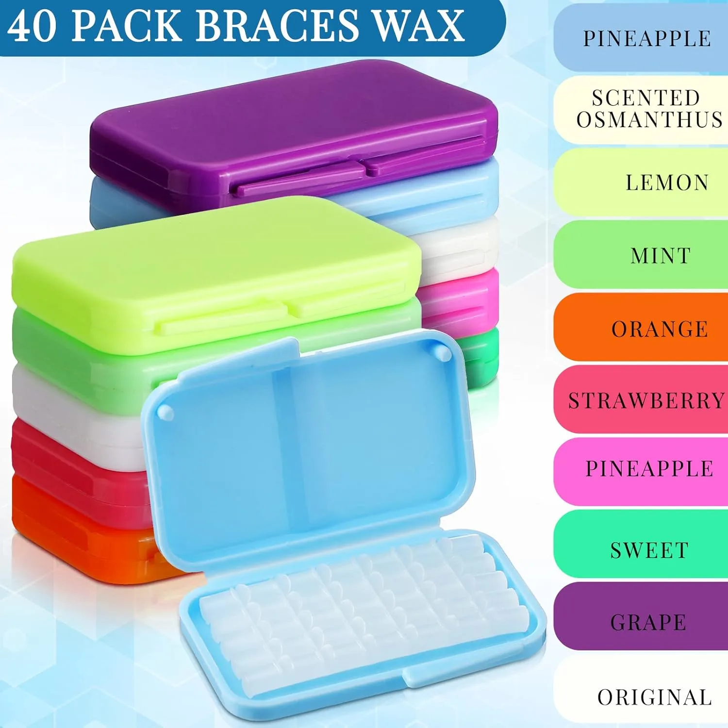 Braces Wax 24 Pack Orthodontic Wax Variety - Image 4