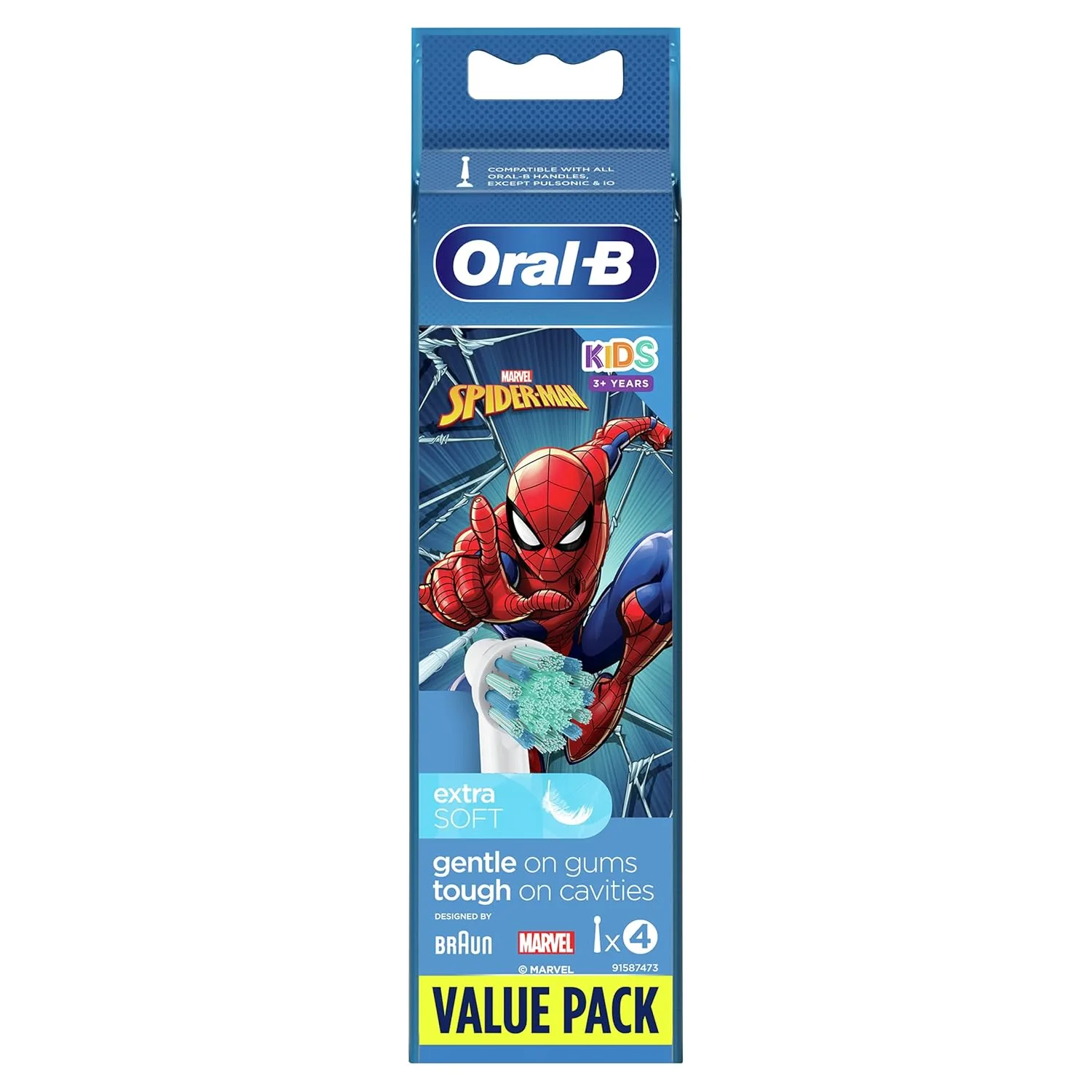 BRAUN Spiderman Replacement Brush Heads OralB - Image 2