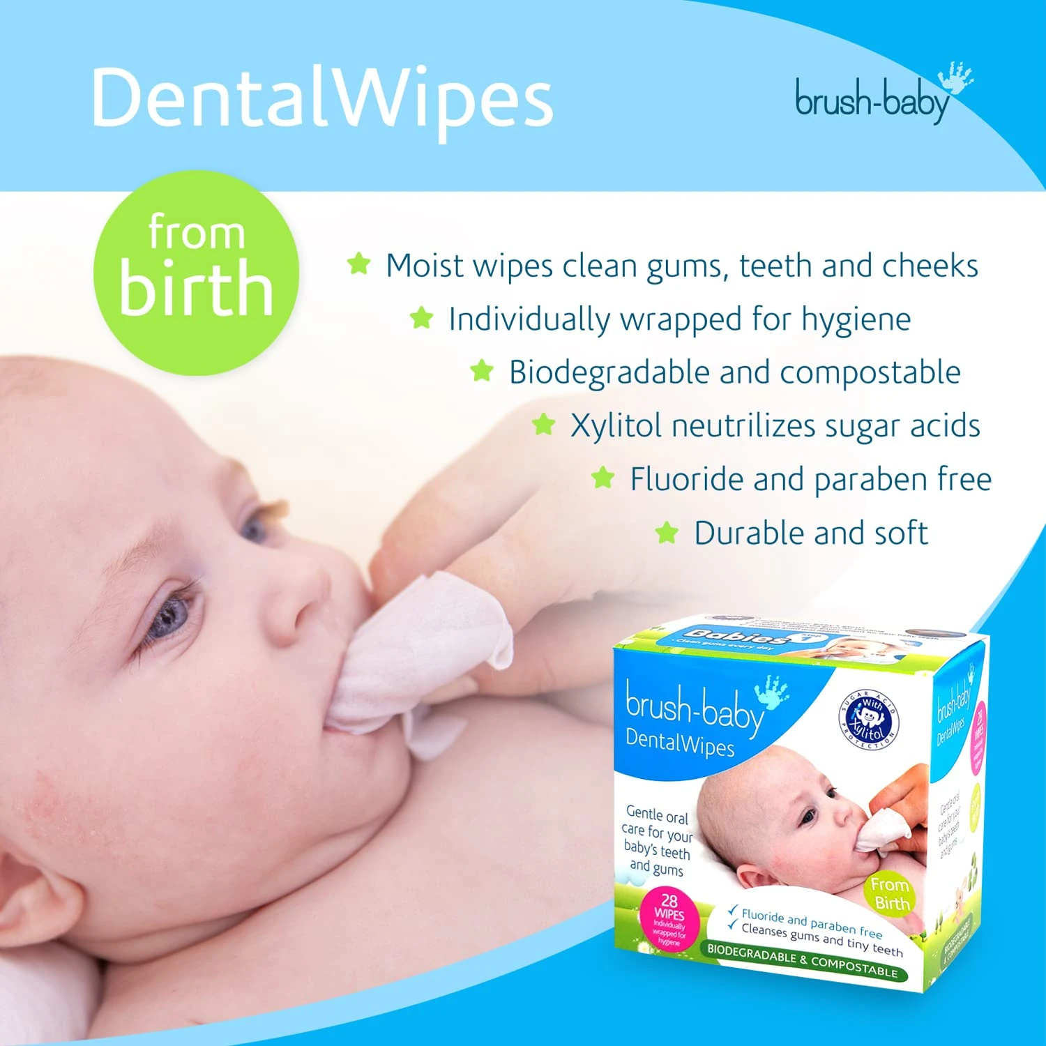 Brush Baby Dental Wipes - Teething Relief for Babies - Image 3