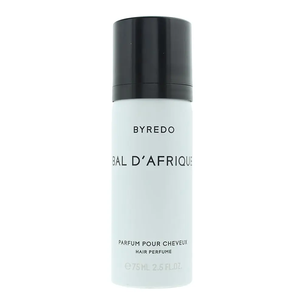 Byredo Bal D´Afrique hair mist in a 75ml bottle, a unisex fragrance with notes of bergamot and jasmine.