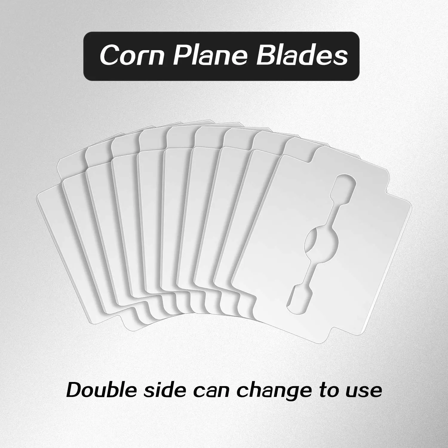 This image displays 120 stainless steel replacement blades for a callus shaver and corn plane, neatly organized in individual boxes for easy storage and foot care.