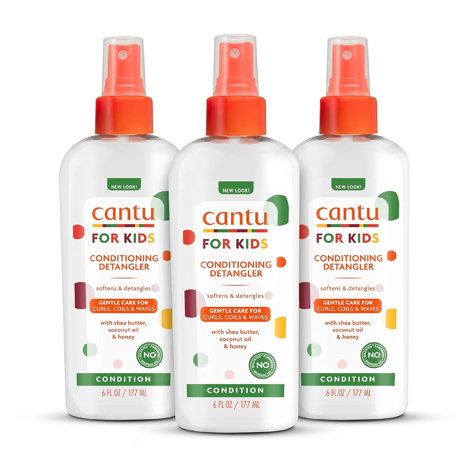 Cantu Kids Detangler - Soft, Easy Curls (3 Pack)