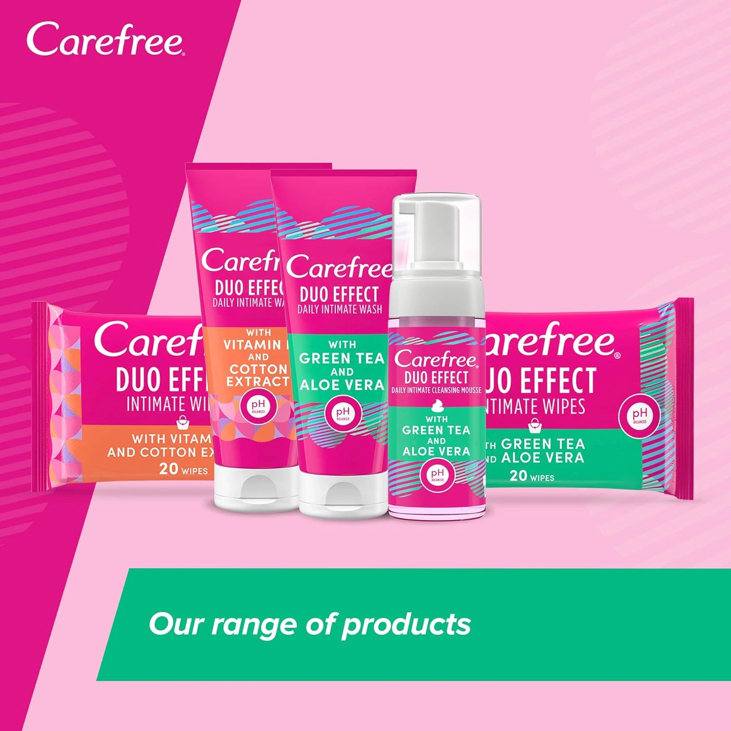 Carefree Intimate Cleansing Mousse Green Tea Aloe - Image 6