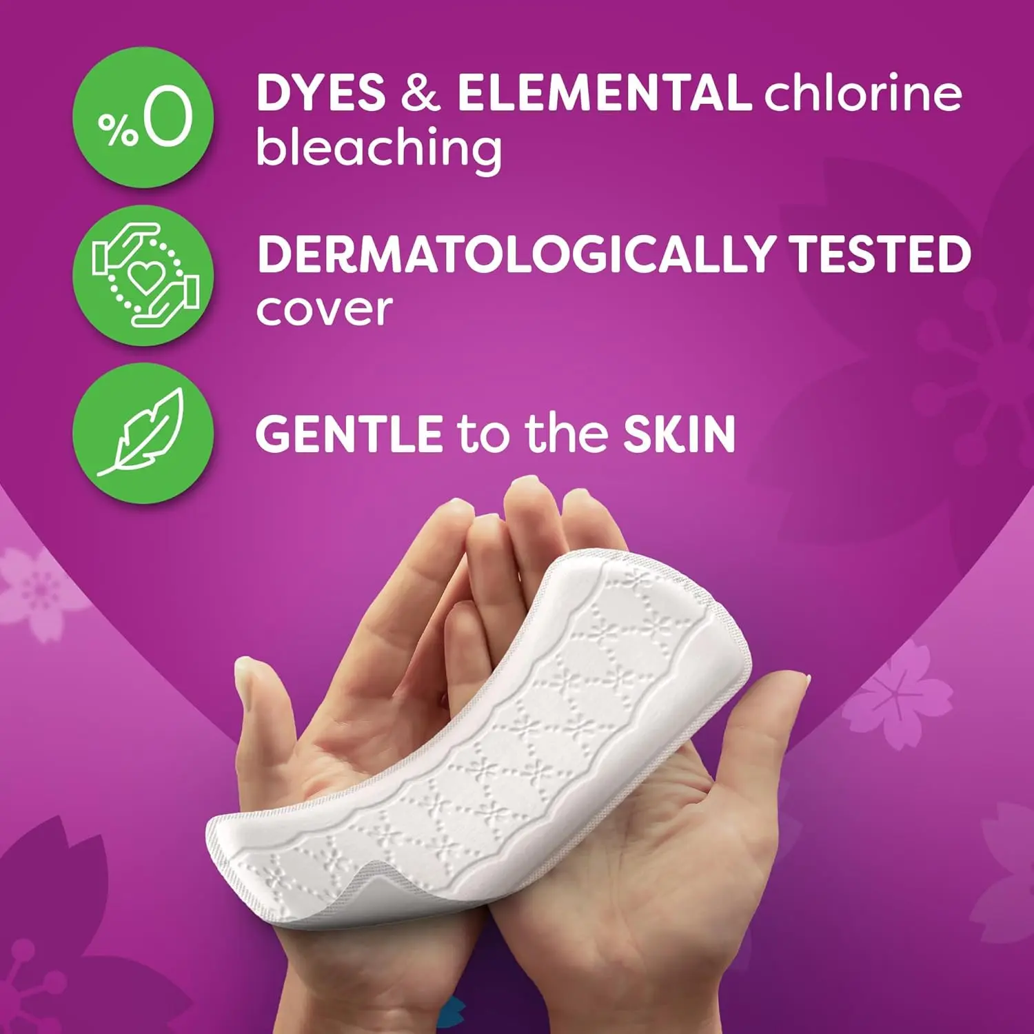 This image shows a Carefree Large unscented panty liner, designed for daily freshness, comfort and discreet protection, ideal for sensitive skin.