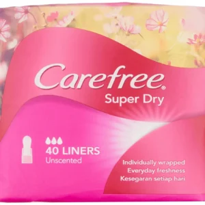 Carefree Panty Liners Super Dry Unscented - 40 Count