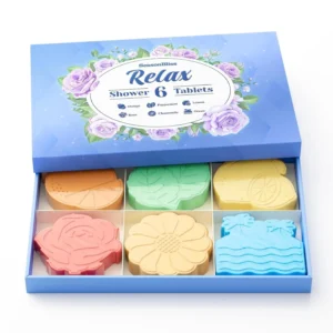 Cartoon shower steamers with six different scents offer a playful and aromatic shower experience, making a unique and thoughtful gift for women.