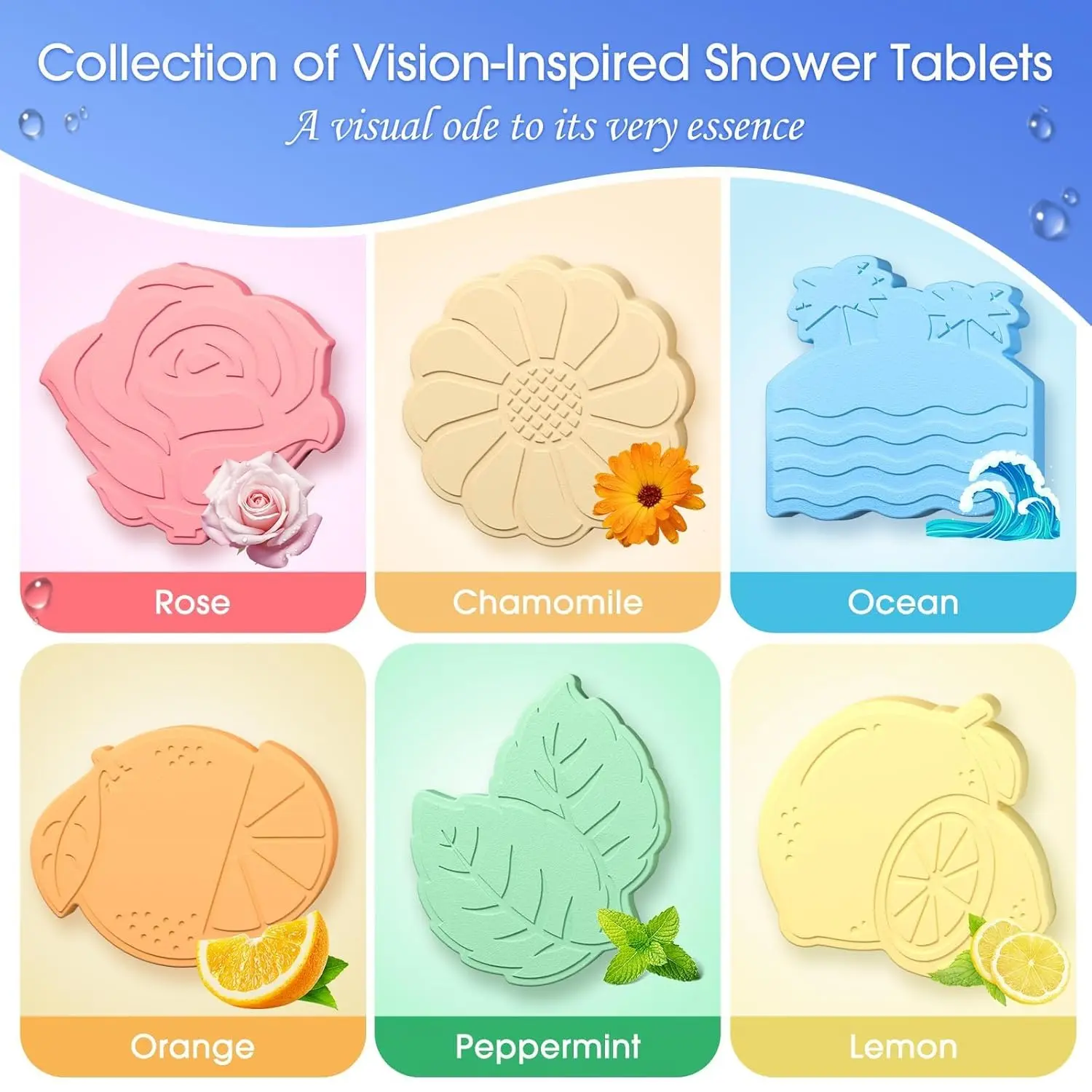 Cartoon shower steamers with six different scents offer a playful and aromatic shower experience, making a unique and thoughtful gift for women.