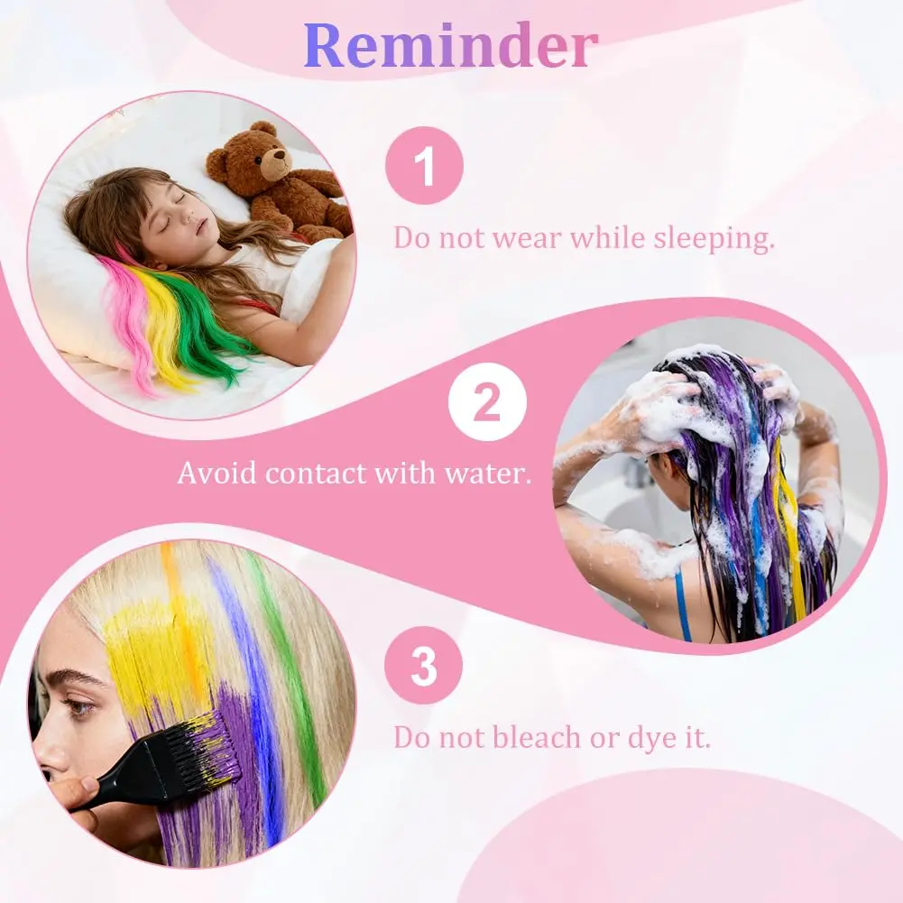 This 16 piece black clip in hair extension set provides 55cm of heat resistant synthetic hair for creating unique hairstyles for parties, cosplay, or daily wear.