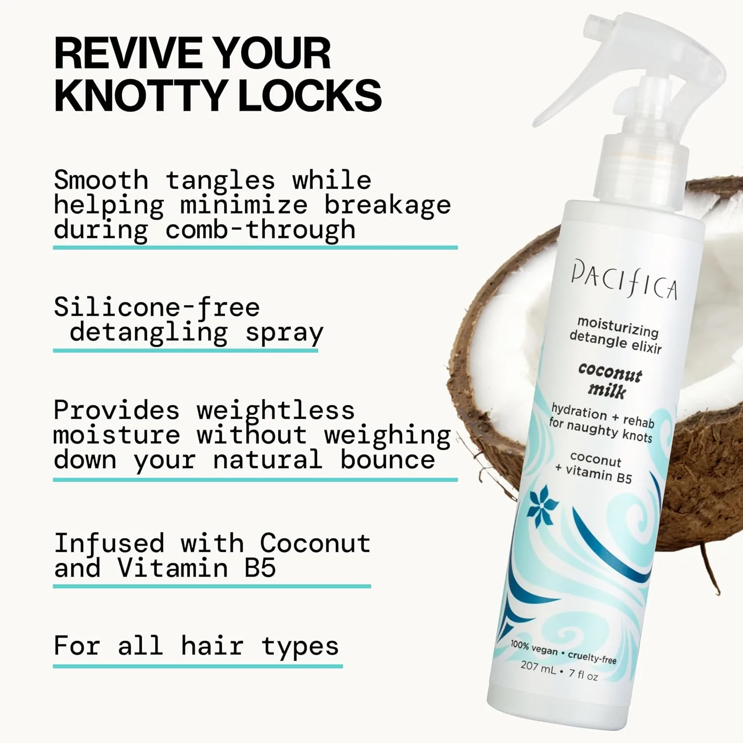 Coconut Detangler Spray Leave In Conditioner - Image 4