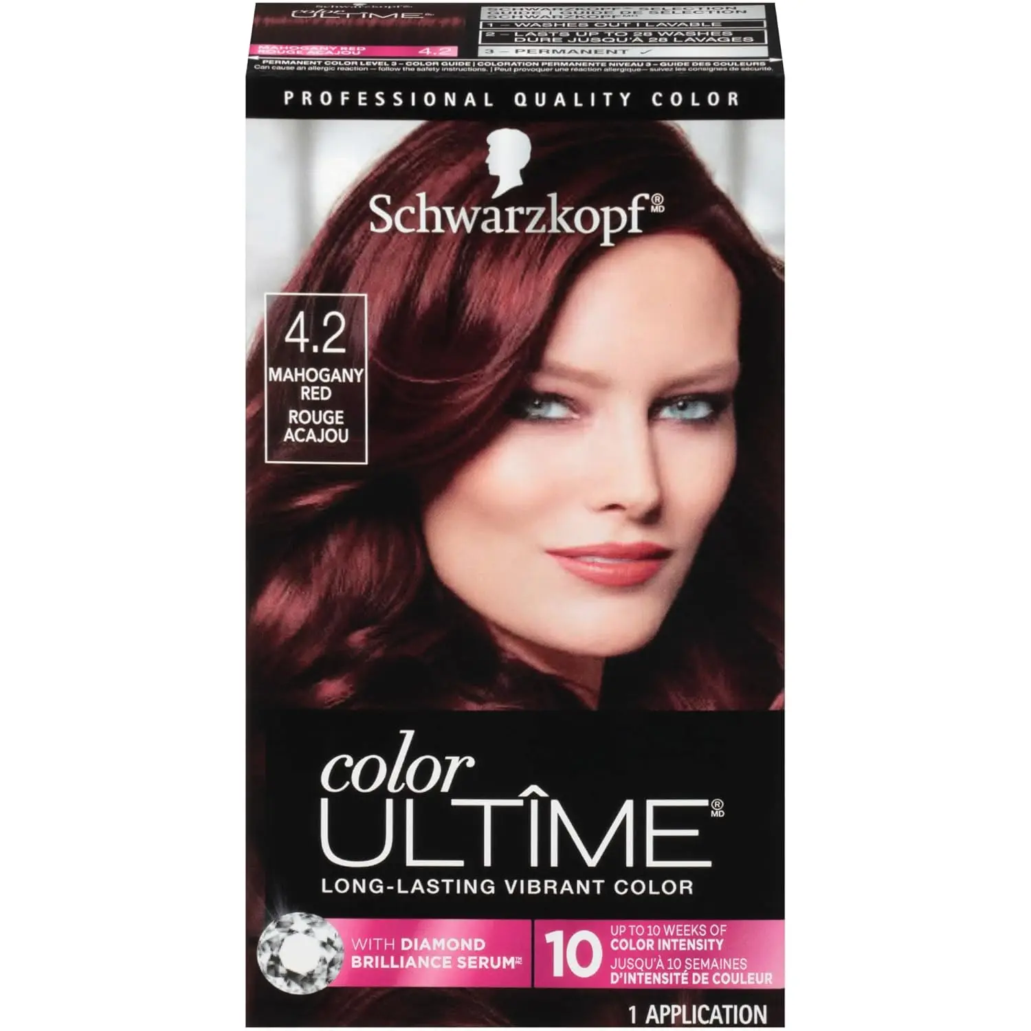 Schwarzkopf Color Ultime Sapphire Black hair color cream provides intense, fade-resistant color and lasting shine.