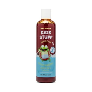 Kids Stuff Crazy Soap colour changing bubble bath transforms from red to blue in warm water, creating a fun and magical bath time experience for children.