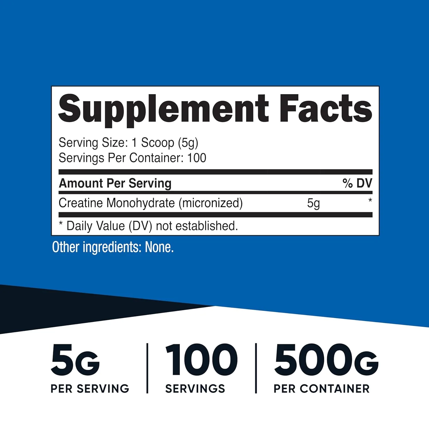 Creatine Monohydrate Powder 500G - 100 Servings - Image 2