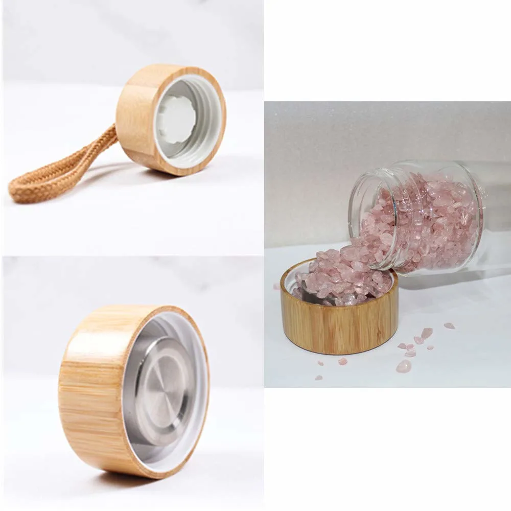 Crystal Water Bottle Bamboo Gem Elixir - Image 4