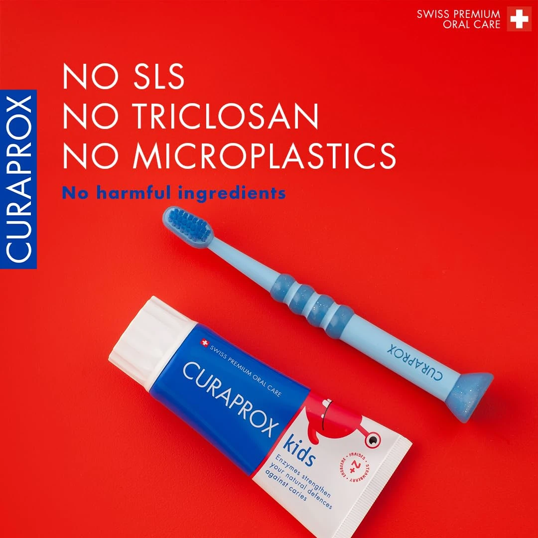 Curaprox Kids Strawberry Toothpaste | Fluoride Protection - Image 2