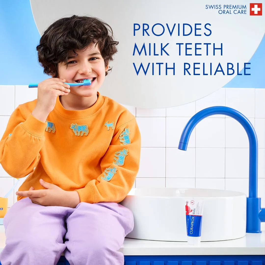 Curaprox Kids Strawberry Toothpaste | Fluoride Protection - Image 5