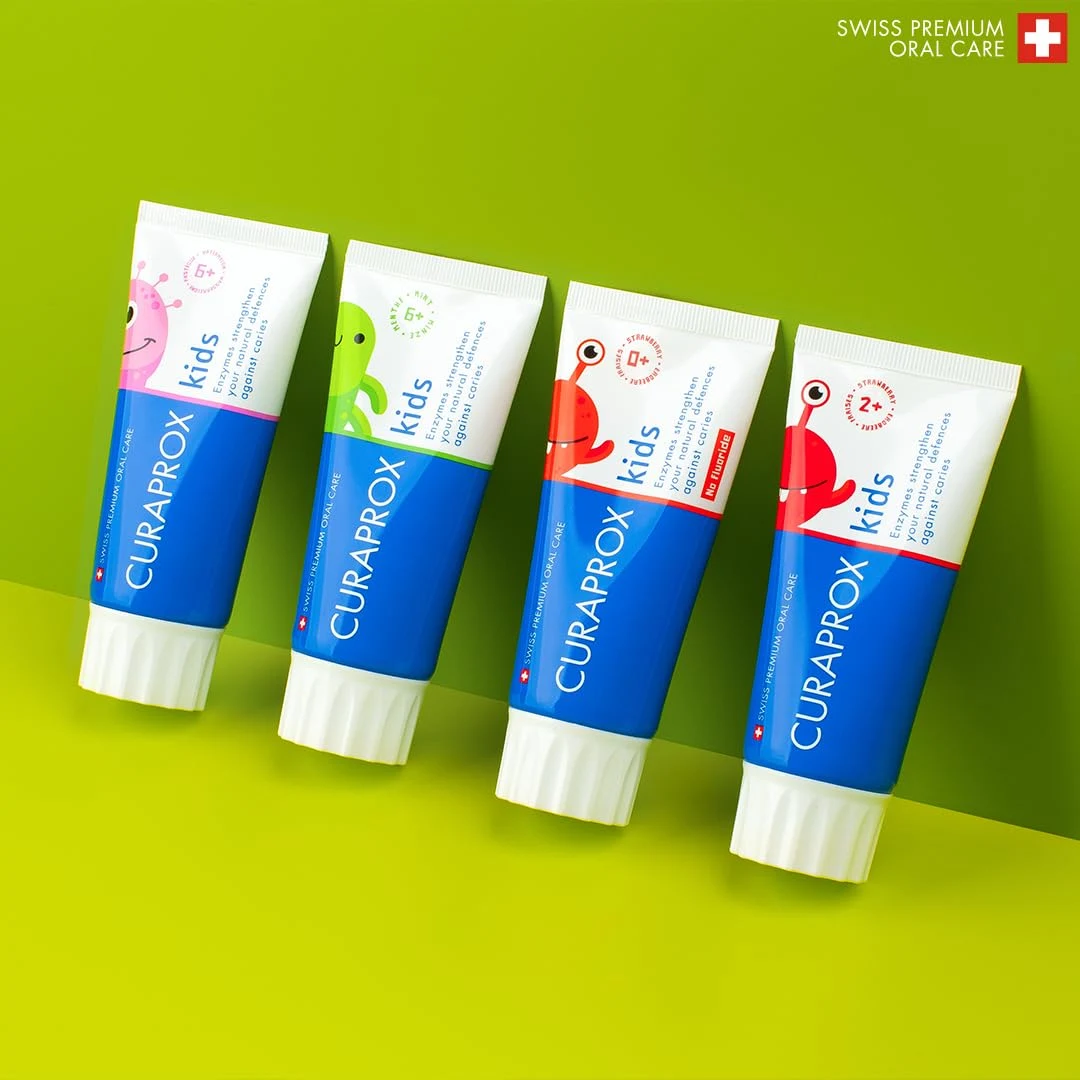 Curaprox Kids Strawberry Toothpaste | Fluoride Protection - Image 6