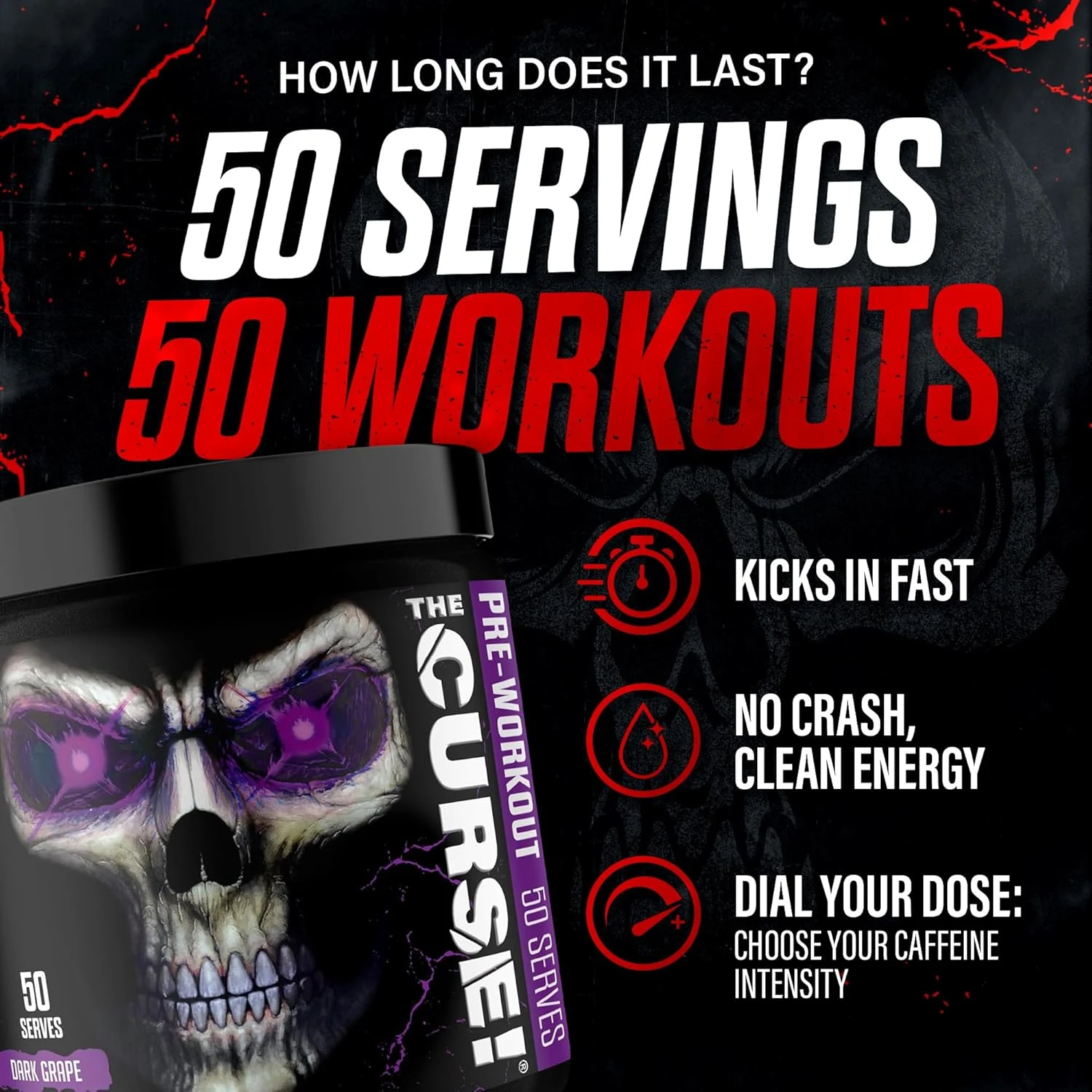 The Curse Pre Workout Blue Raspberry Ice - Image 2