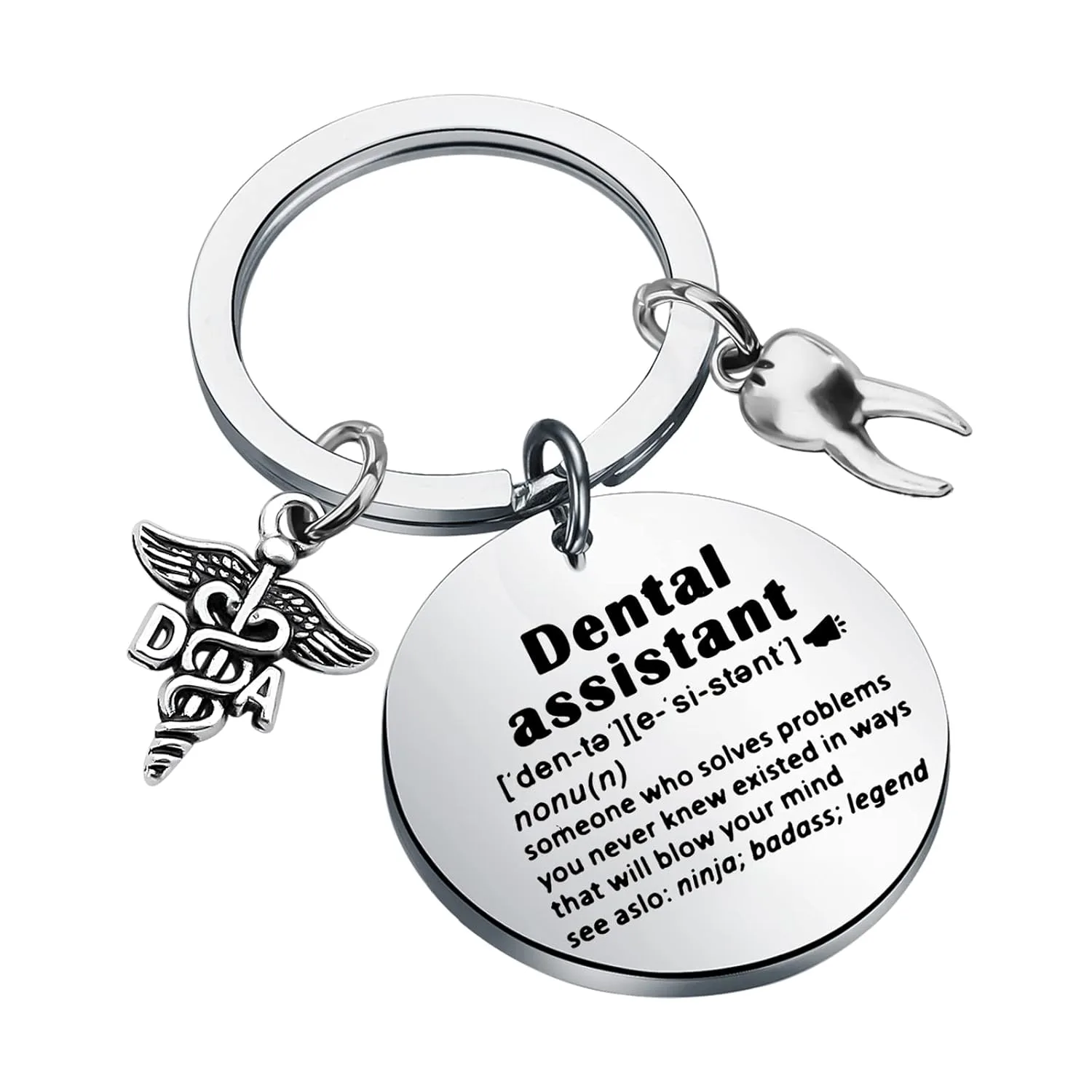 DA Gift Dental Assistant Keychain Dentist Hygienist Gift
