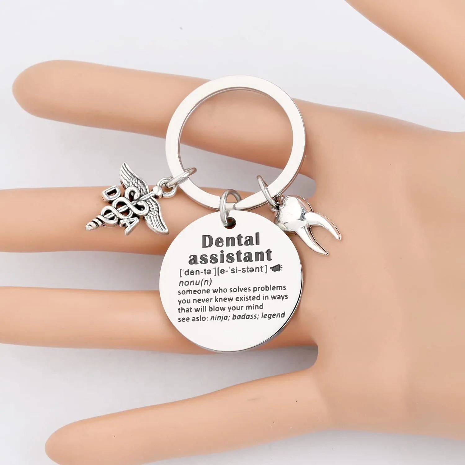 DA Gift Dental Assistant Keychain Dentist Hygienist Gift - Image 3