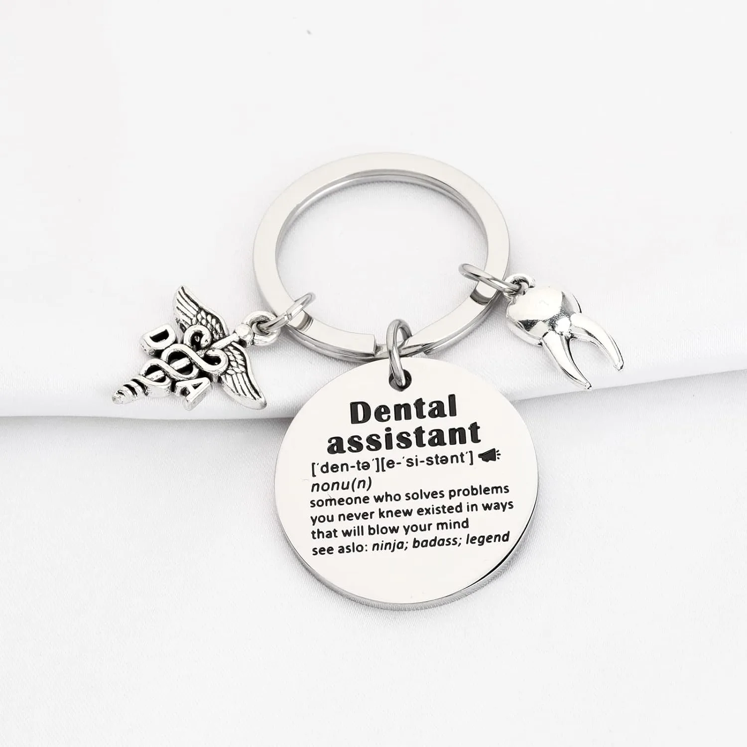 DA Gift Dental Assistant Keychain Dentist Hygienist Gift - Image 4