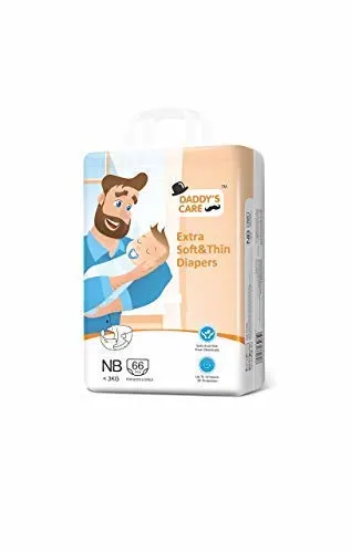 Daddy's Care Newborn Diapers - 66 Count