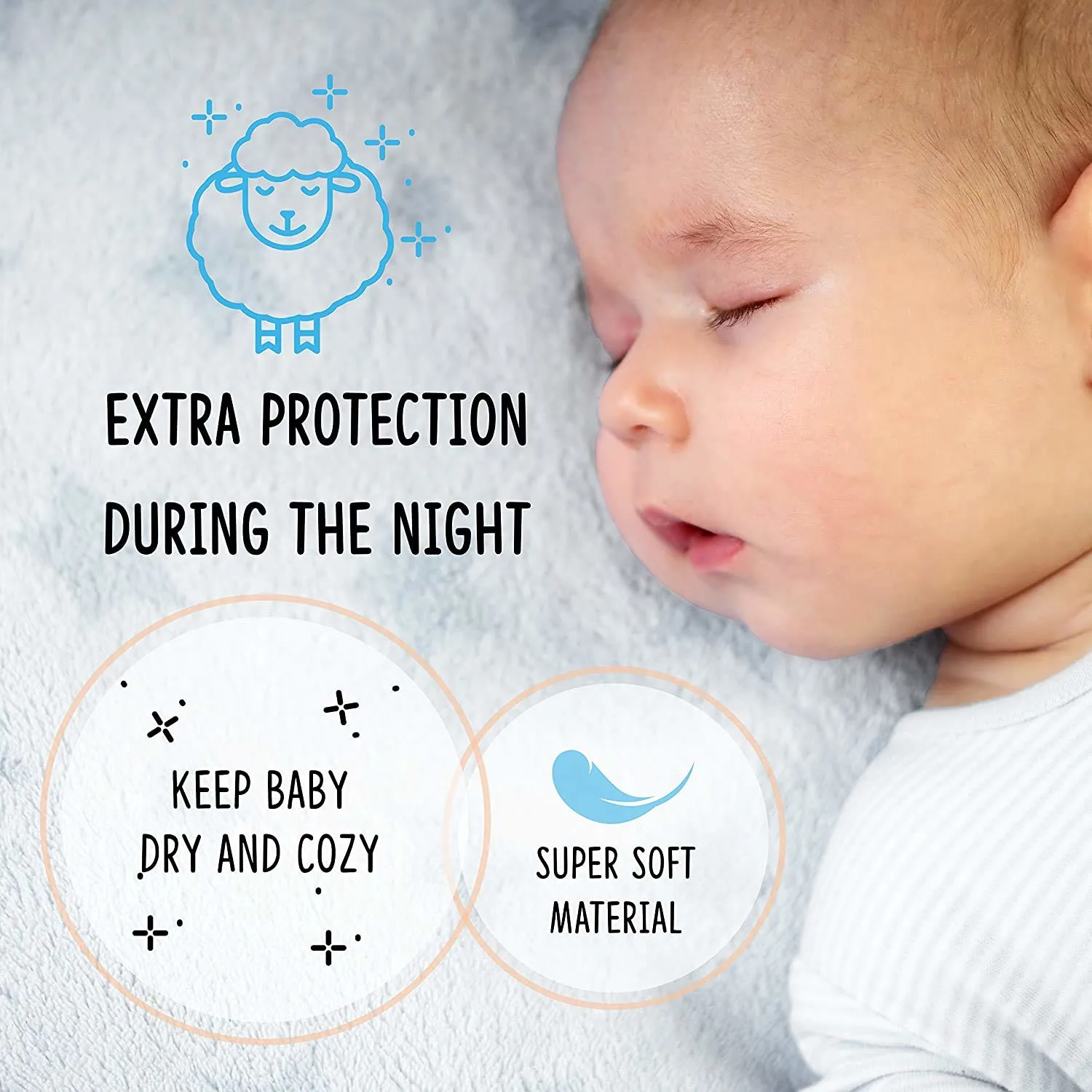 Daddy's Care Newborn Diapers - 66 Count - Image 6