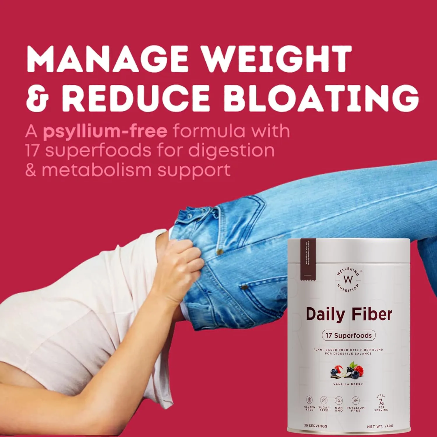 Daily Fiber Powder Prebiotic Supplement - Image 2
