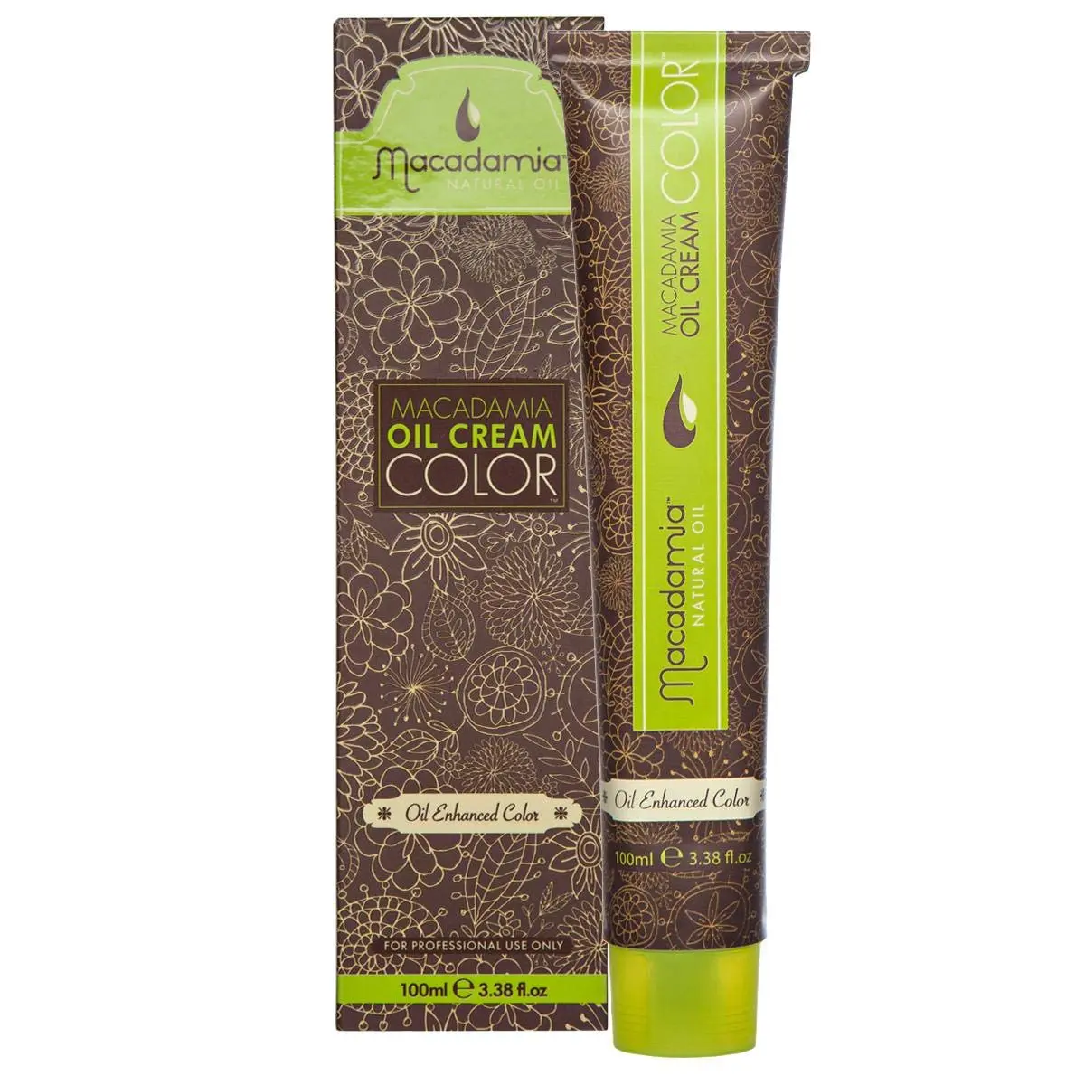 Permanent dark ash blonde hair color infused with macadamia oil for 100% grey coverage and a pleasant fragrance.