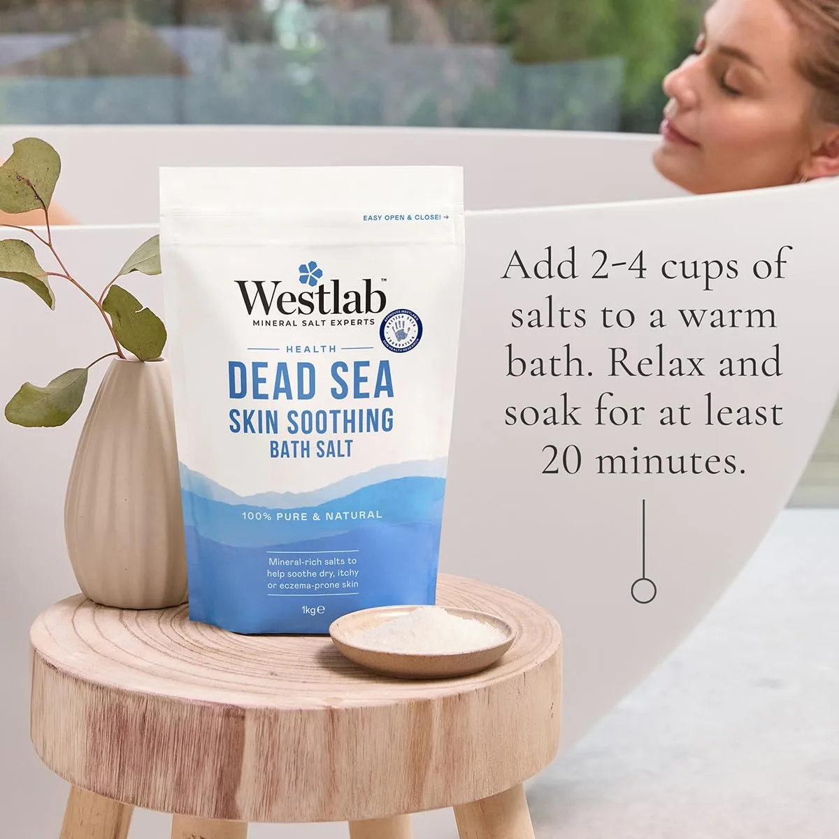 Soothing Dead Sea Salt for Eczema, Psoriasis & Dry Skin - Image 3