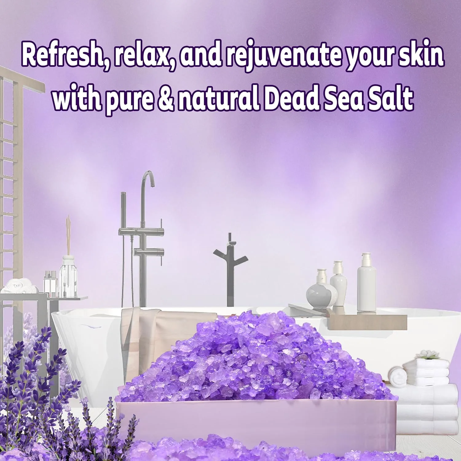 Dead Sea Salt Bath, Softens Skin, 2kg - Image 4