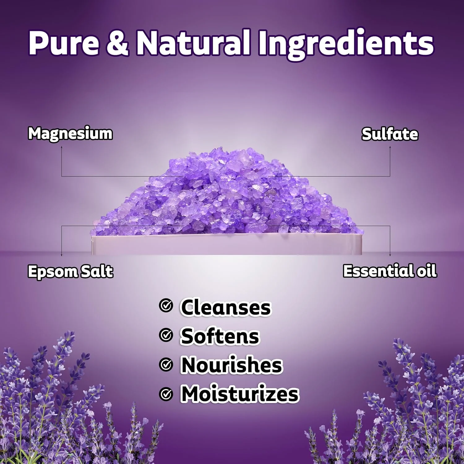 Dead Sea Salt Bath, Softens Skin, 2kg - Image 6