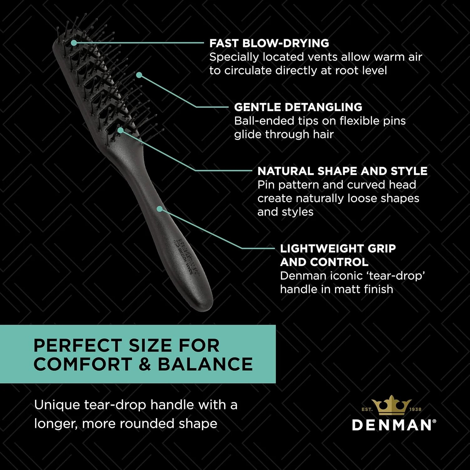 Denman Vent Brush - Blow Drying & Styling Hair - Image 5