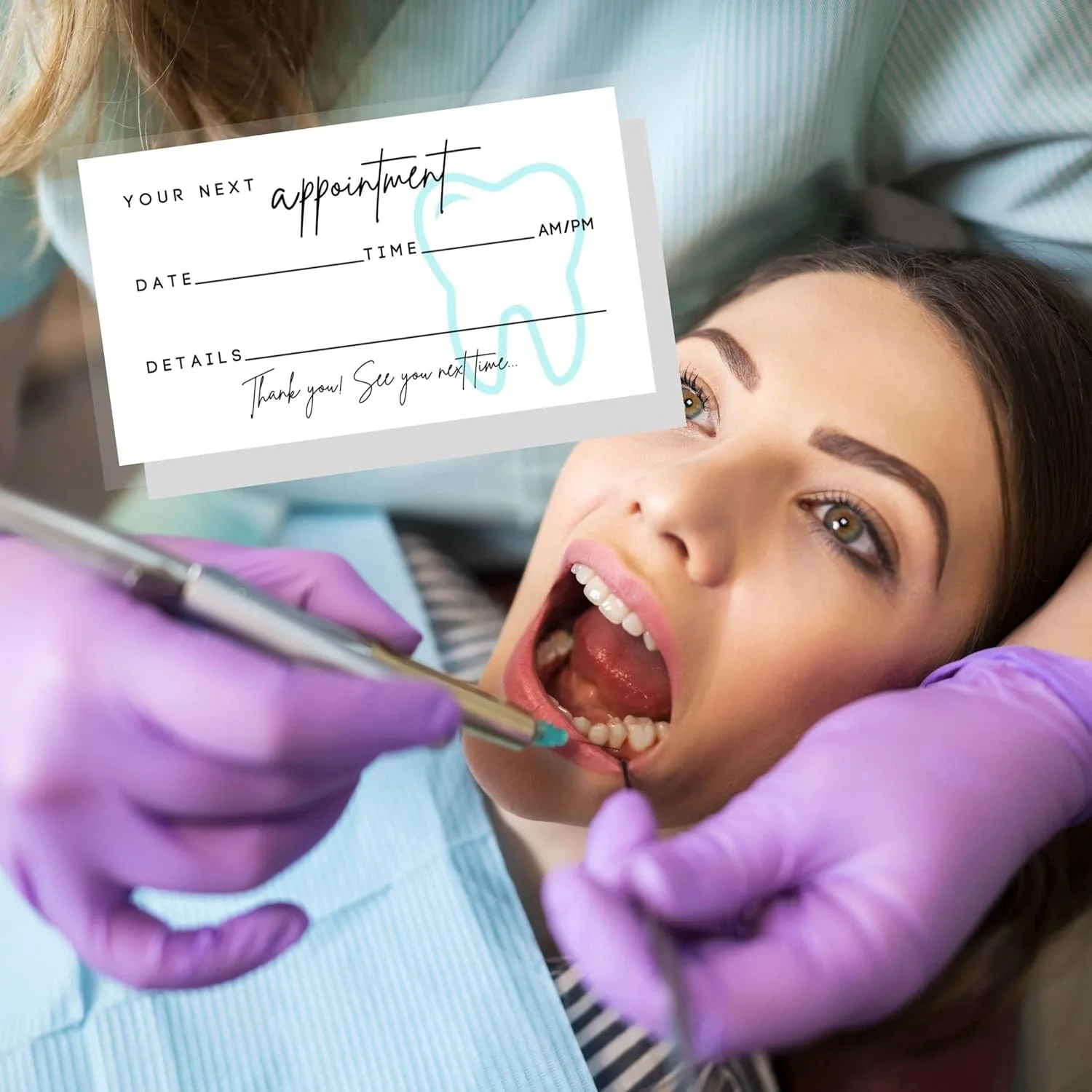 Dental Appointment Reminder Cards - 50 Minimalist Cards - Image 5