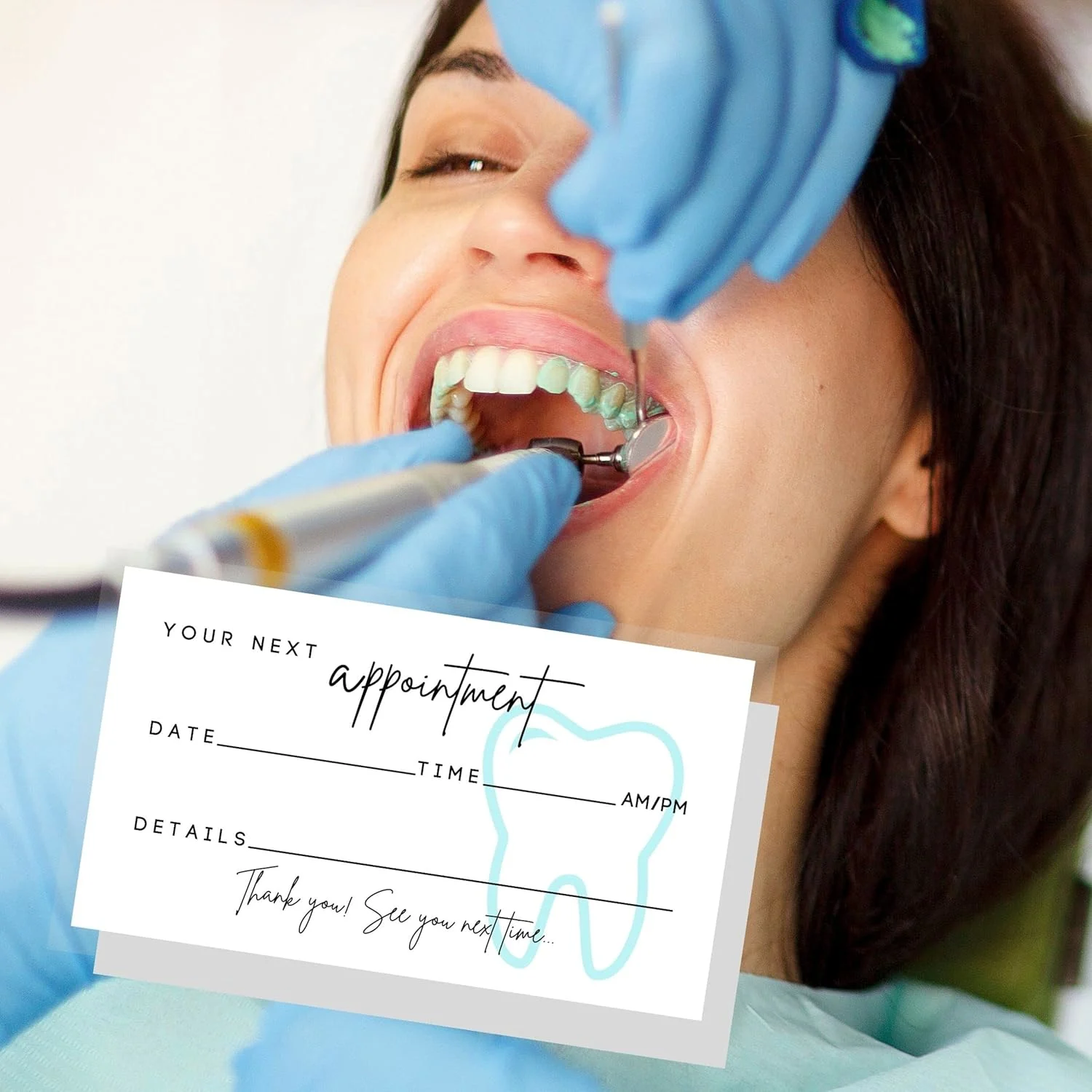 Dental Appointment Reminder Cards - 50 Minimalist Cards - Image 6
