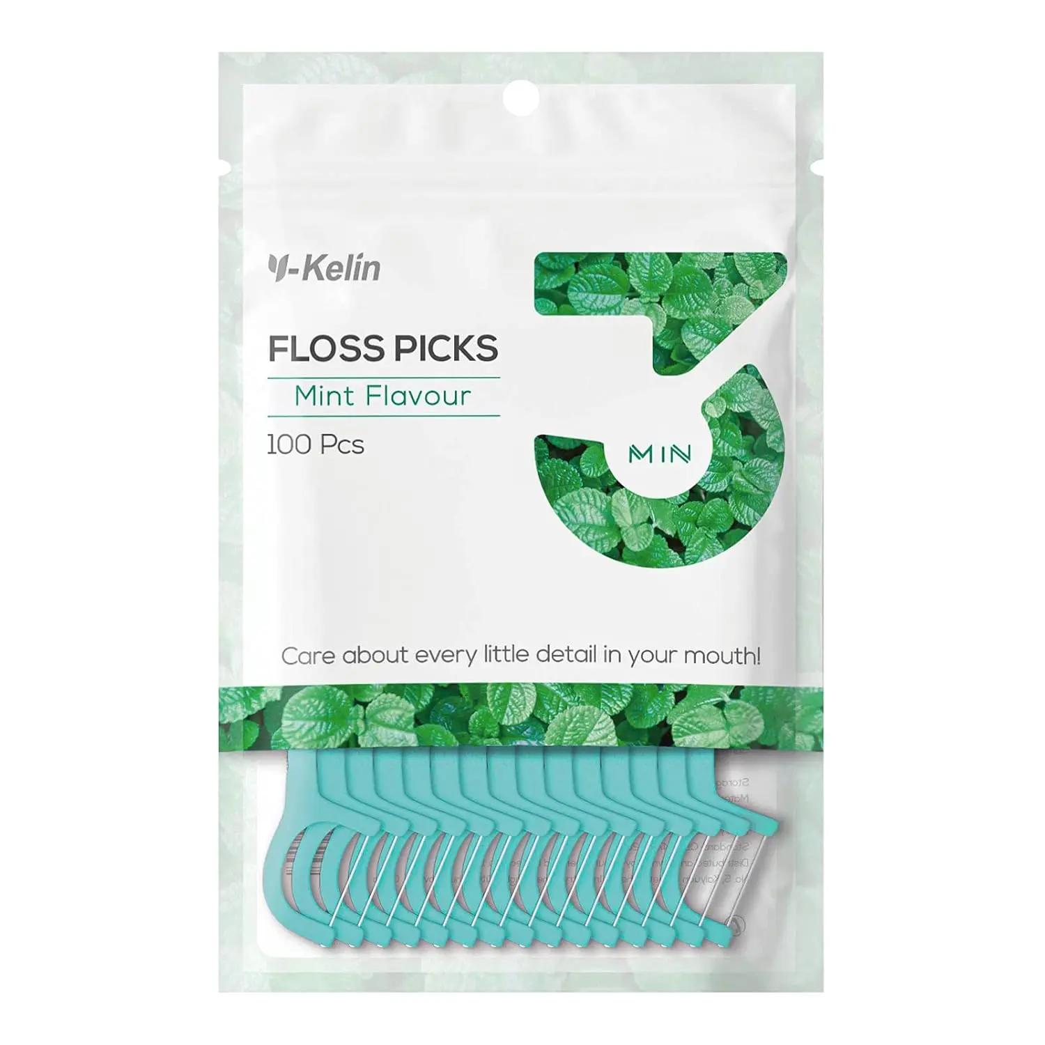 This pack includes 100 dental floss picks designed for daily use to prevent bad breath and gingivitis, featuring a high molecular weight polyethylene fiber floss that won't split or crack, an arc hook for use as a toothpick, and a protected tartar pick in the handle for removing plaque and food debris.