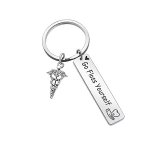 Dentist Gift Floss Keychain Dental Student Jewelry