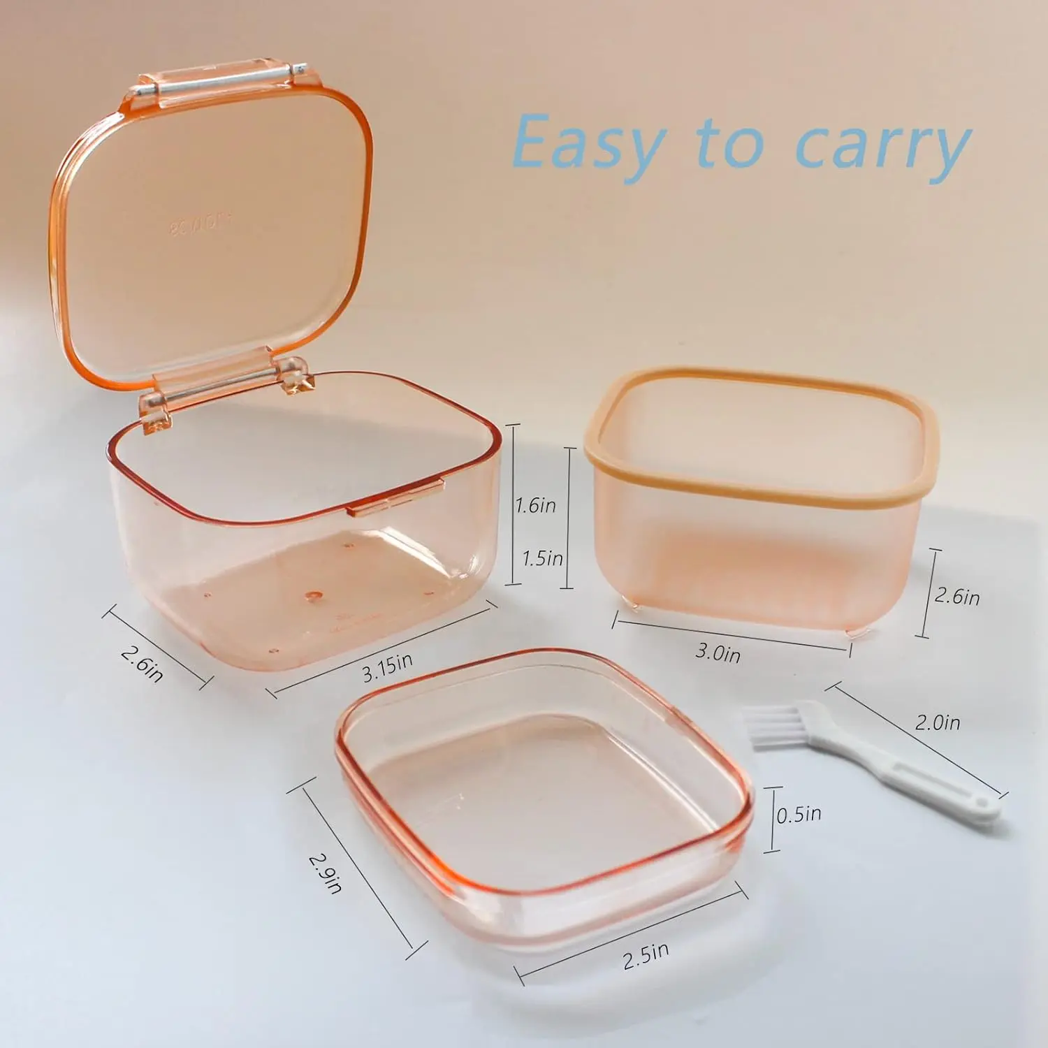 Denture Bath Case Retainer Cup Mouth Guard Holder Blue - Image 2