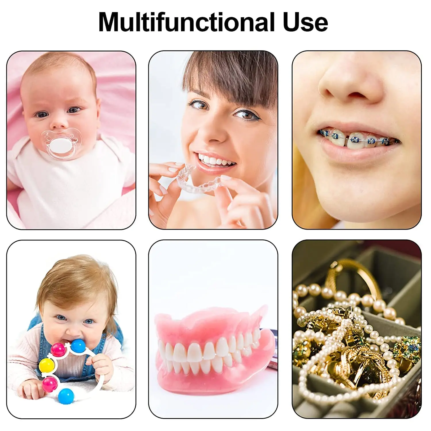 Denture Case with Brush Travel Retainer Box - Image 2