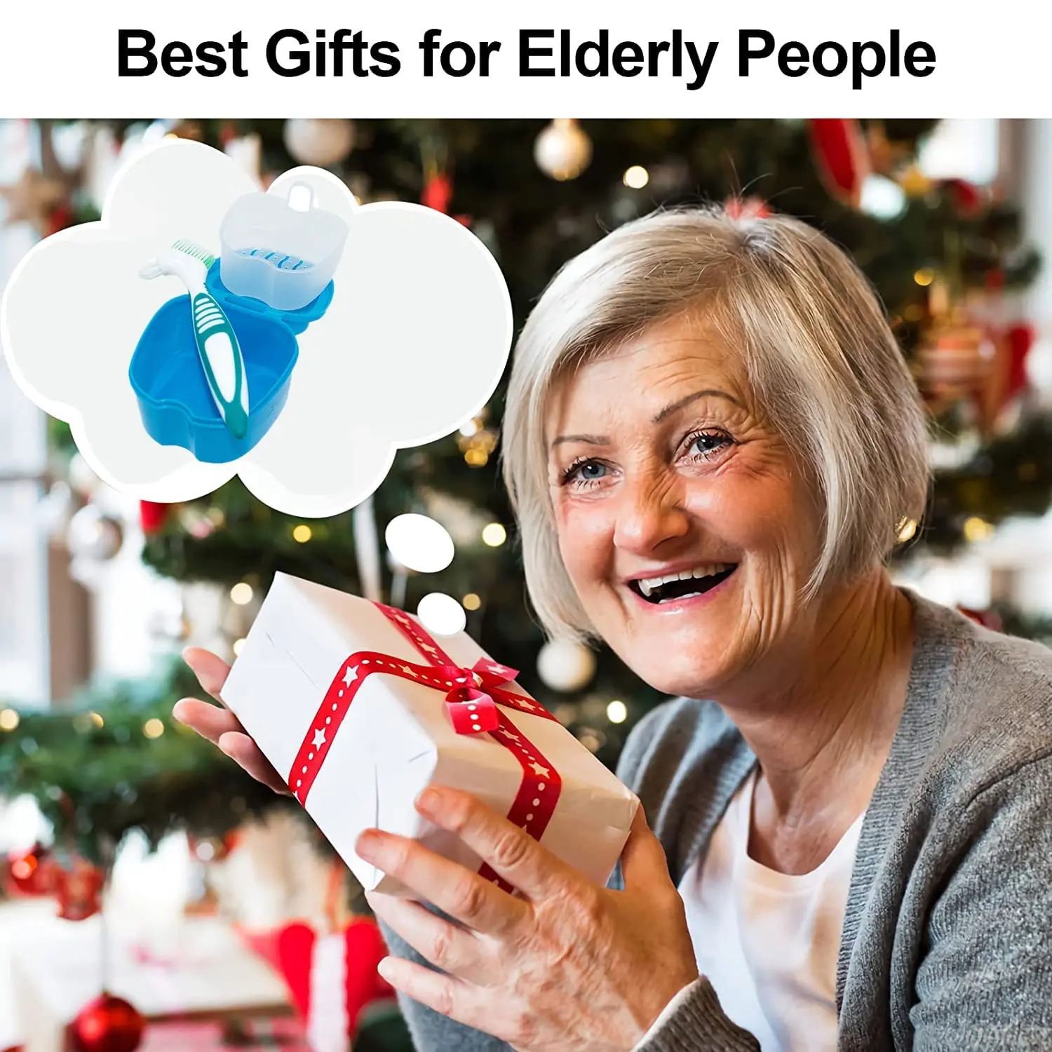 Denture Case with Brush Travel Retainer Box - Image 3