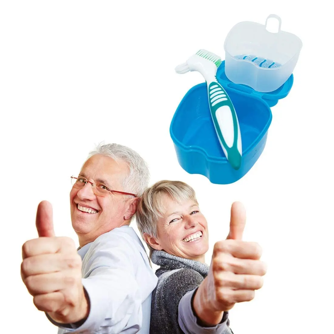 Denture Case with Brush Travel Retainer Box - Image 5