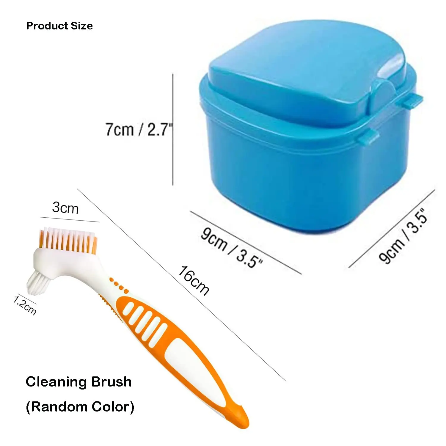 Denture Case with Brush Travel Retainer Box - Image 7