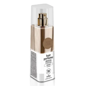 This diamond hair perfume eliminates odors, adds shine, protects from UV damage, and is suitable for all hair types, leaving a long-lasting, elegant fragrance.