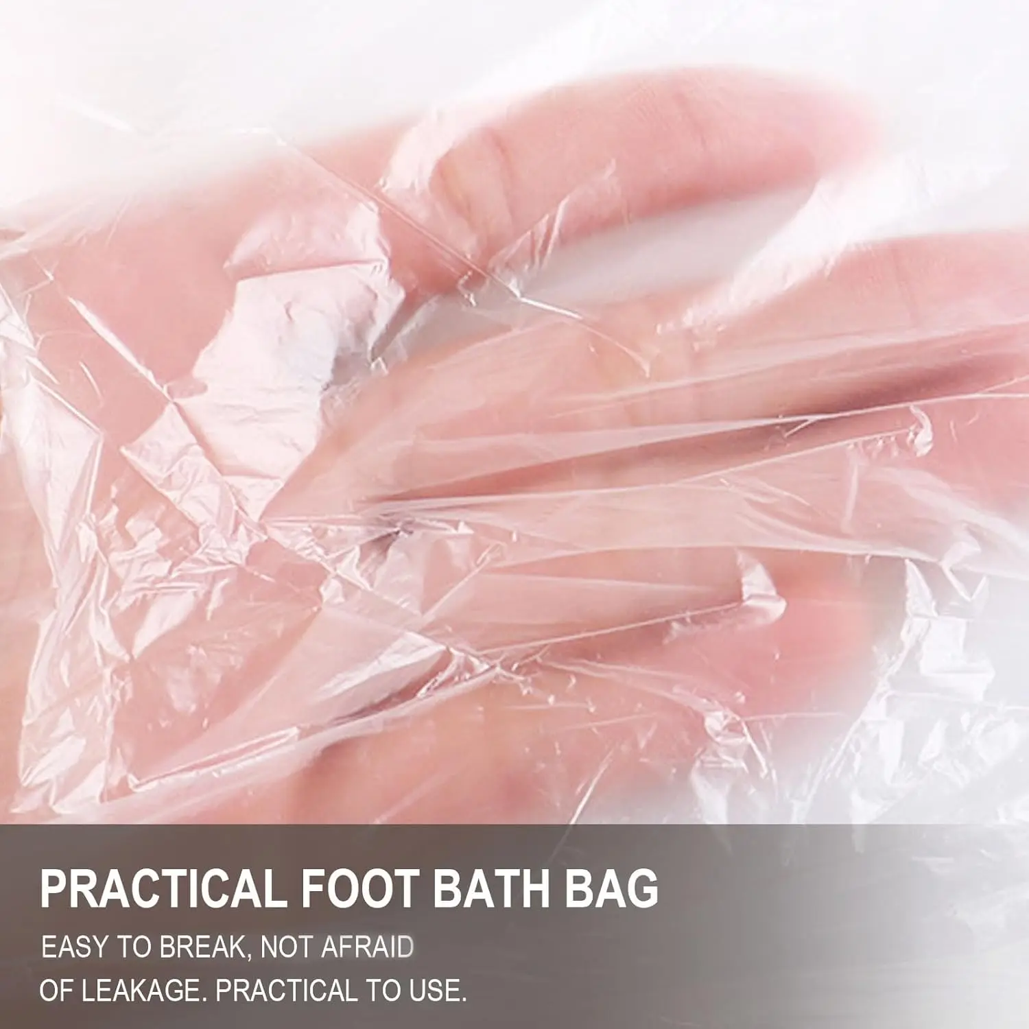 Transparent disposable pedicure liners are thick, waterproof, and leakproof, providing a comfortable and hygienic foot spa experience at home or in a salon.