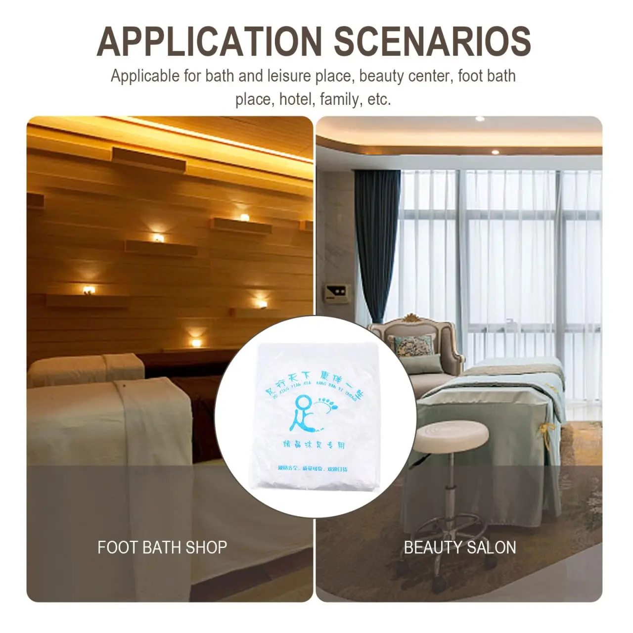 Transparent disposable pedicure liners are thick, waterproof, and leakproof, providing a comfortable and hygienic foot spa experience at home or in a salon.