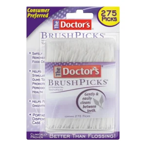 The Doctor's BrushPicks interdental picks safely remove food debris and stimulate gums to promote periodontal health and fight gingivitis.