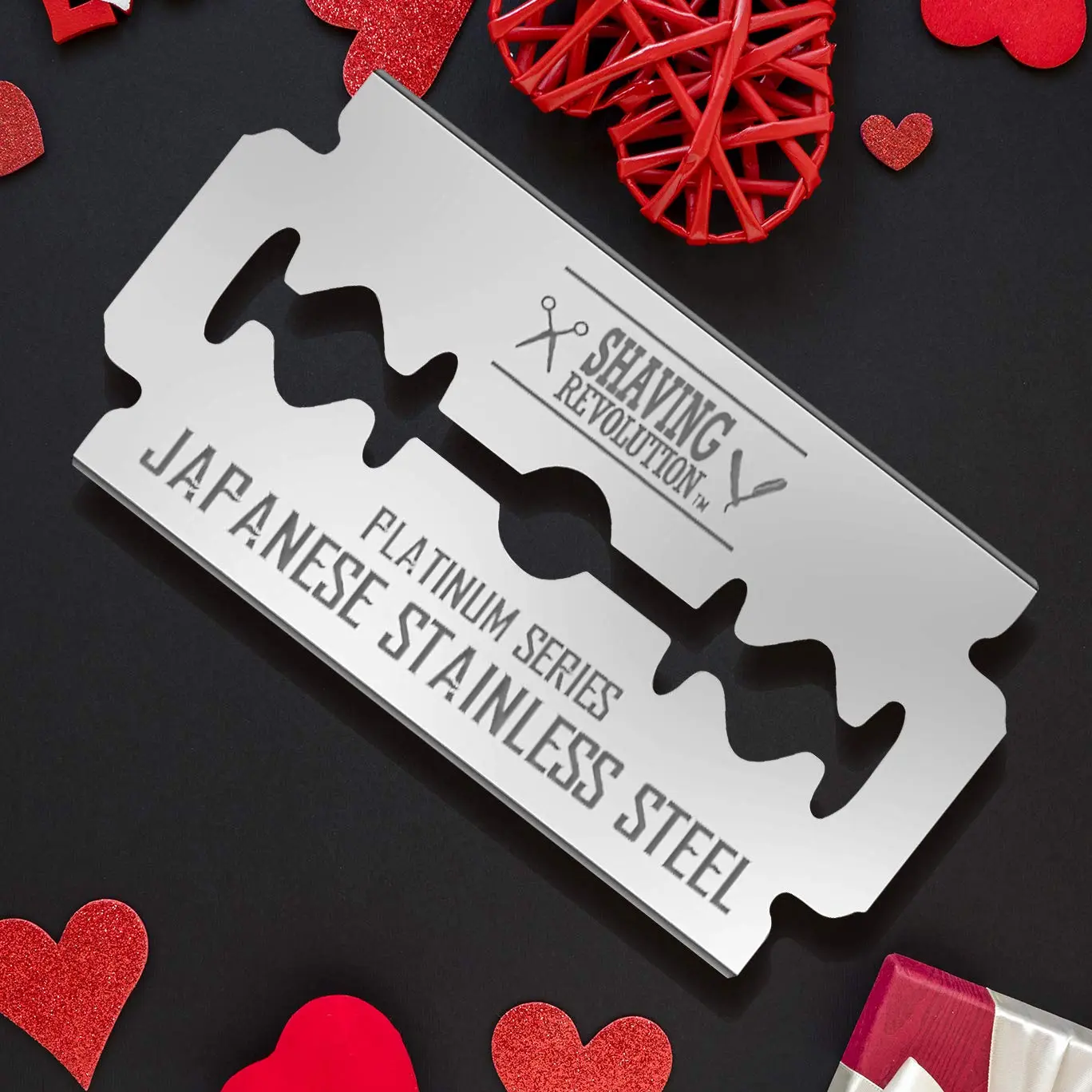 Fifty platinum coated double edge razor blades made from Japanese stainless steel provide a smooth, precise, and clean shave with safety and long-lasting durability.